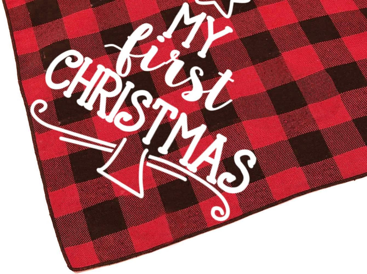 Christmas Bandana, Red Plaid
