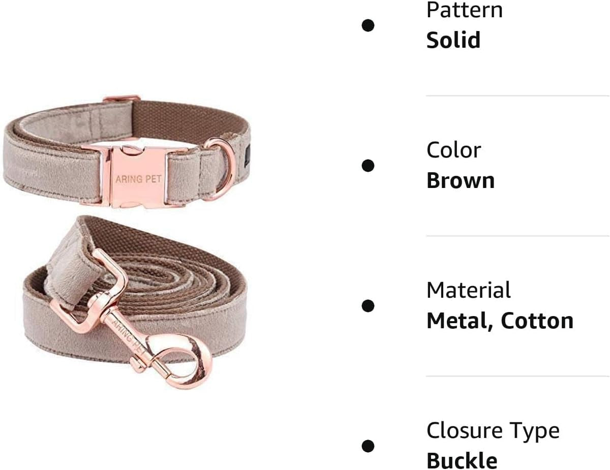 Velvet Collar & Leash Set