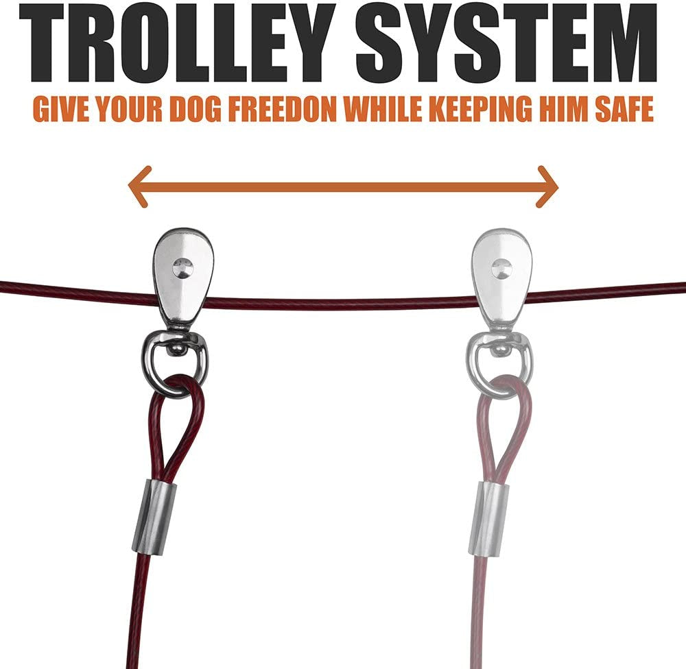 Aerial Pet Trolley Tie-Out System