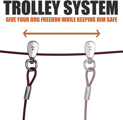 Aerial Pet Trolley Tie-Out System