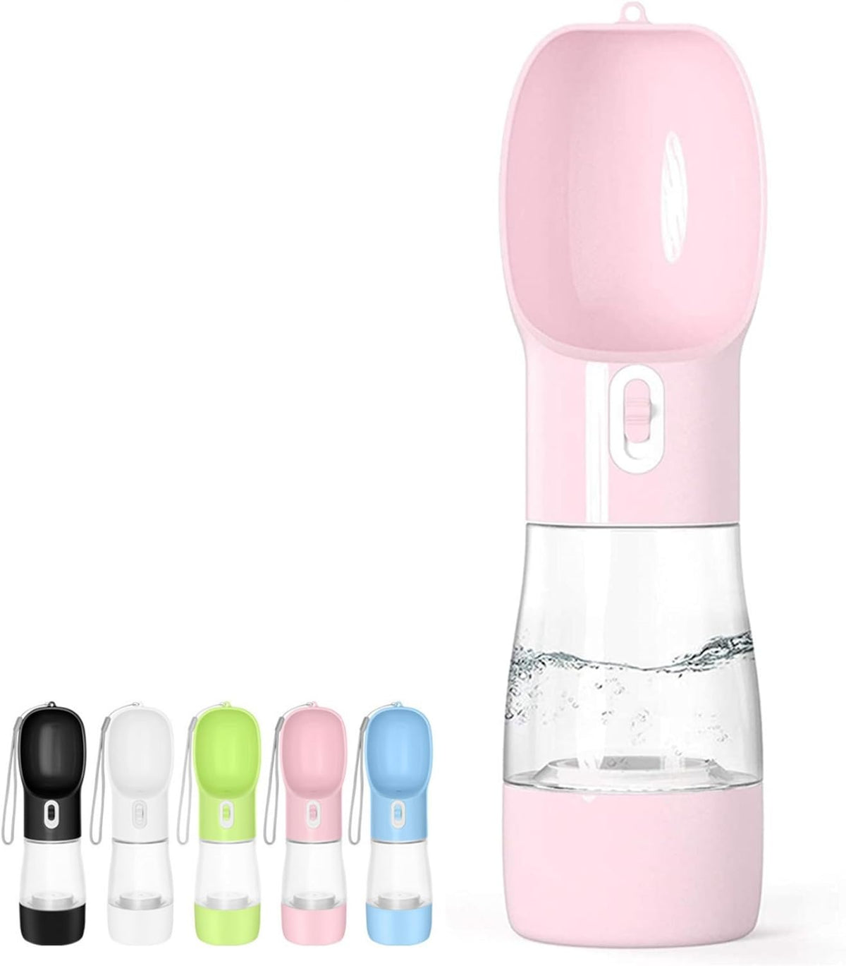 Portable Dog Water Bottle, Leak Proof W/ Bowl & Food Container