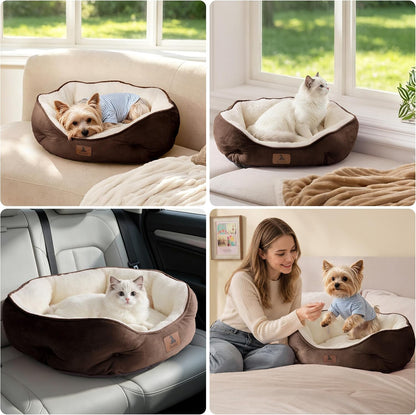 Small Dog Bed / Cat Bed, Extra Soft & Machine Washable