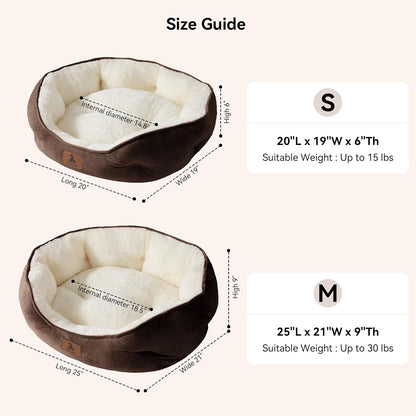 Small Dog Bed / Cat Bed, Extra Soft & Machine Washable