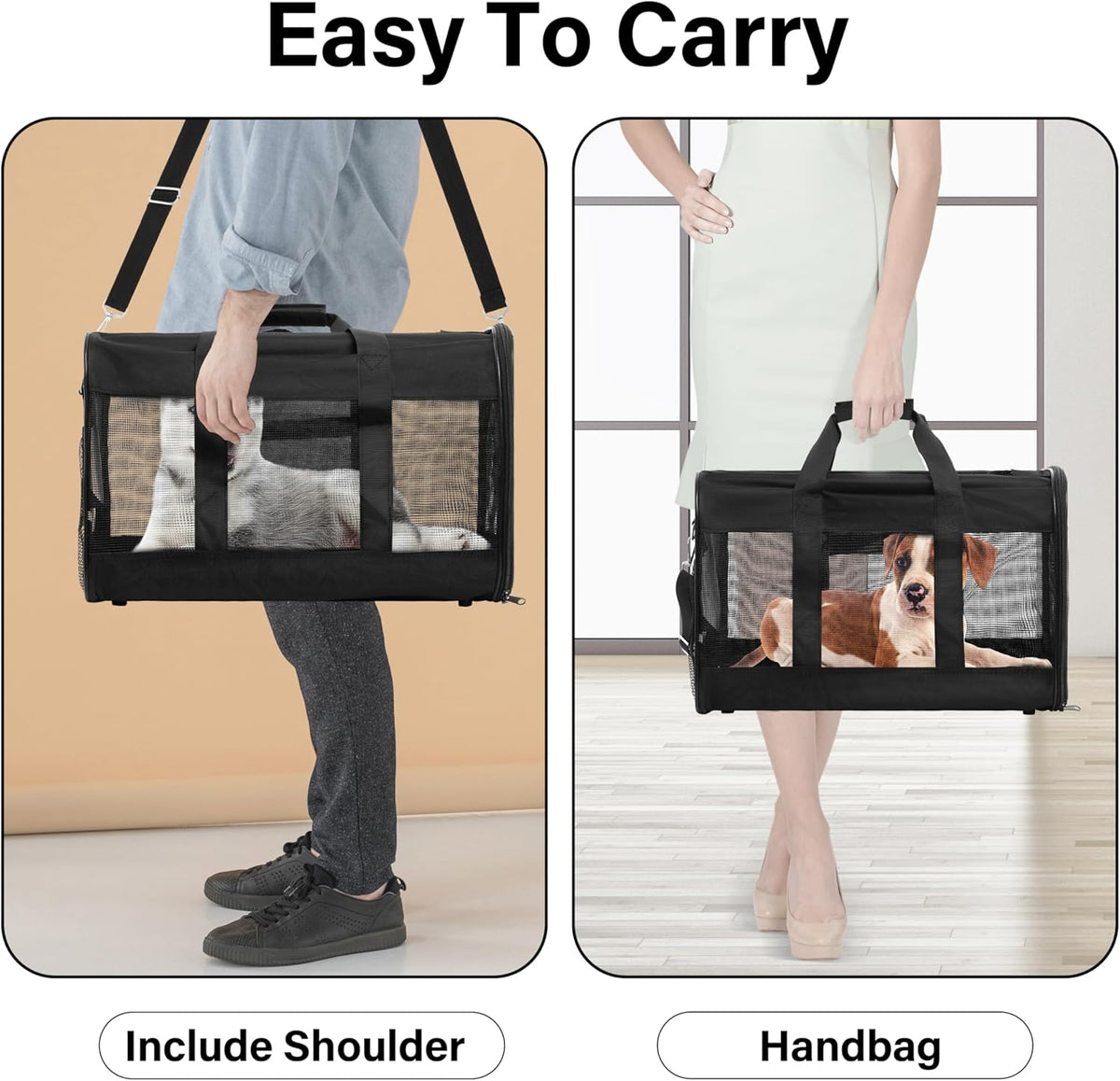 Pet Travel Carrier, Soft-Sided, Airline Approved