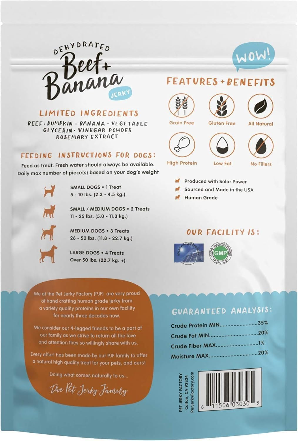 Beef & Banana Human-Grade Dog Jerky