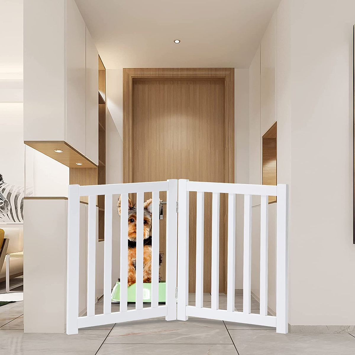 Solid Wood Freestanding Pet Gate