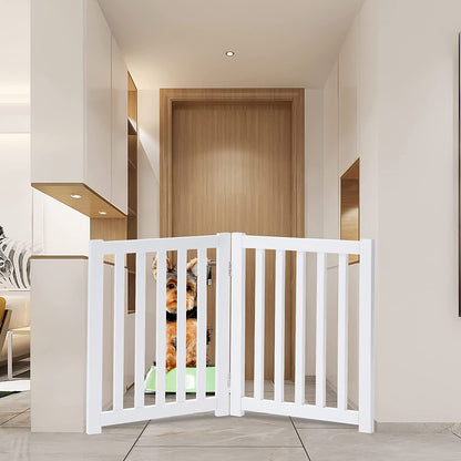 Solid Wood Freestanding Pet Gate