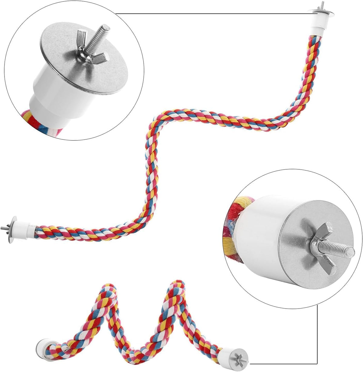 Bird Rope Bungee Perch Toy