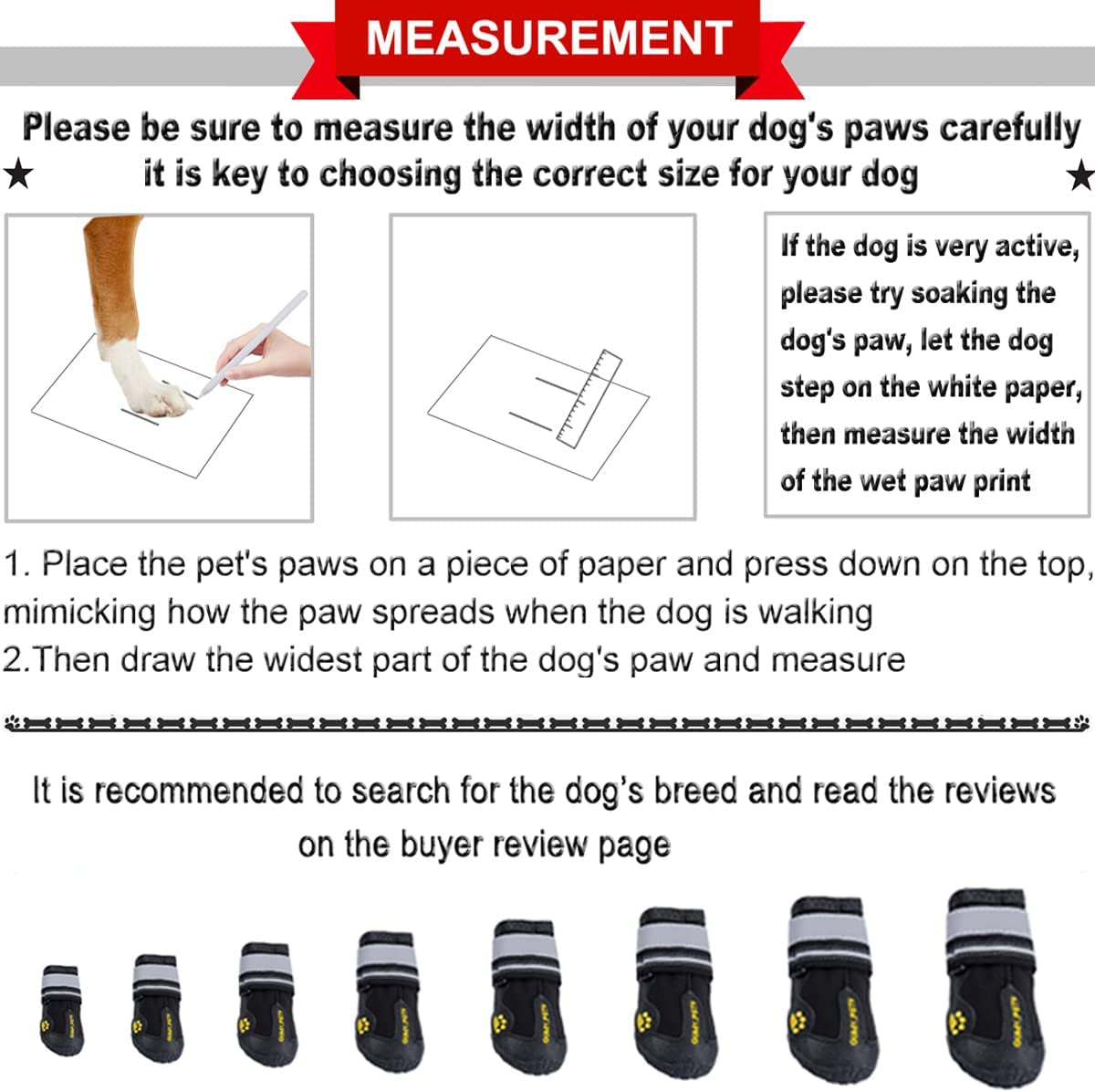 All-Weather Dog Boots (Set of 4)
