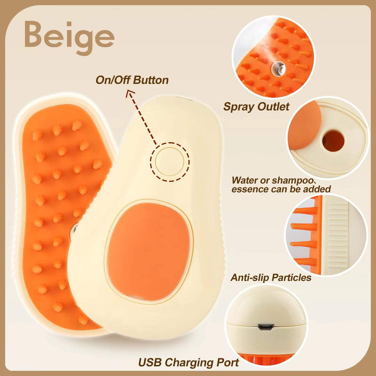 3-In-1 Electric Steam Grooming Brush