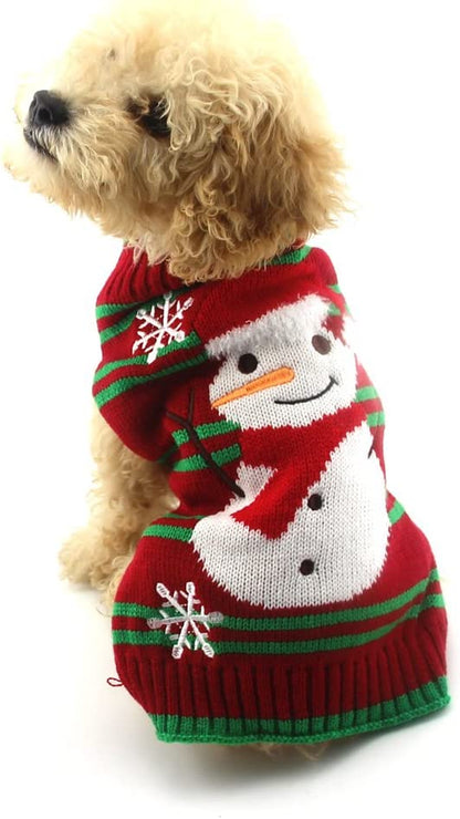Dog Snowman Sweater, Xmas Sweater for Small Dog/Cat