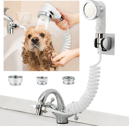 Sink Faucet Sprayer Attachment, Dog Bathing Hose Set