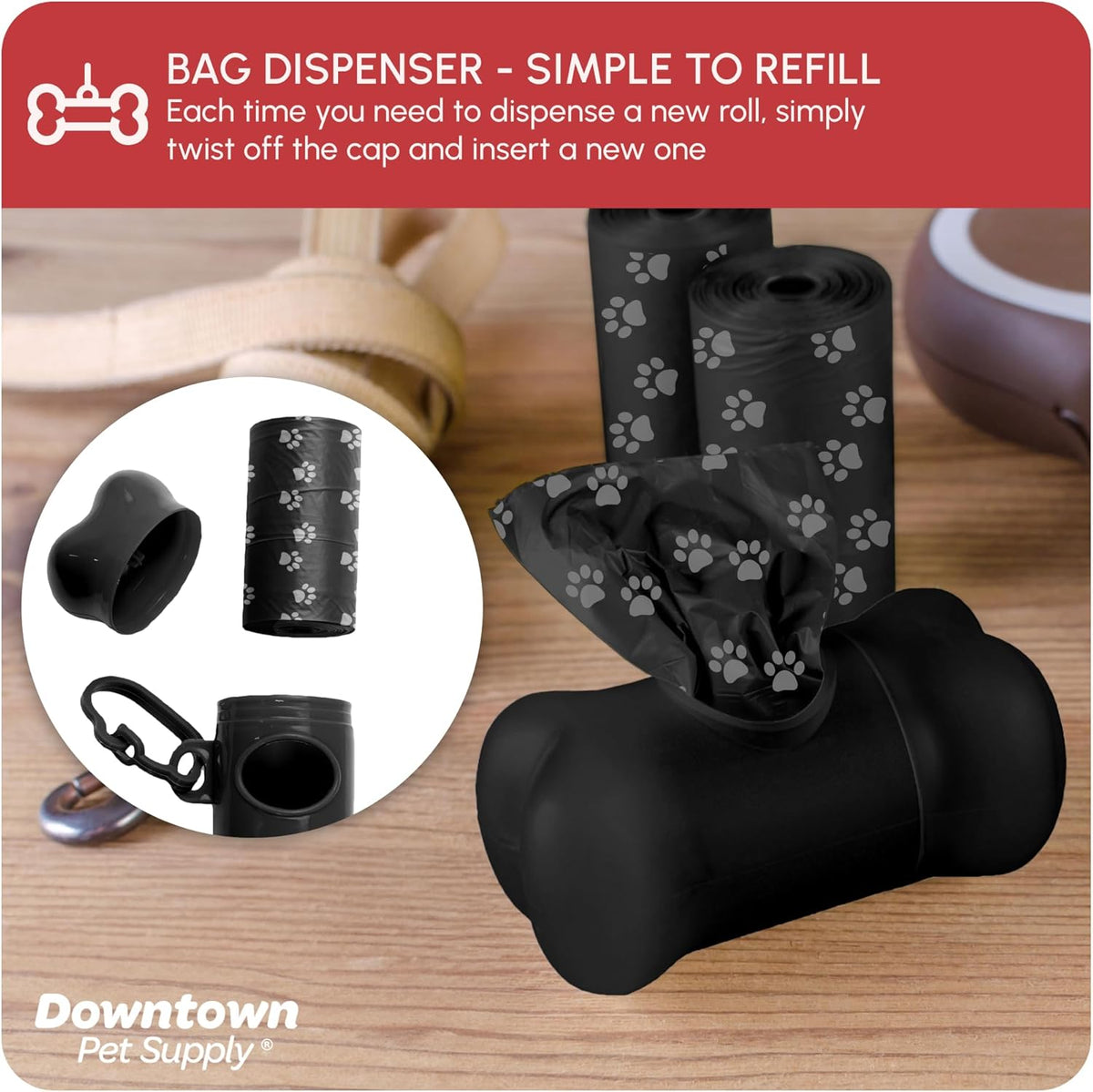Poop Bags W/ Dispenser