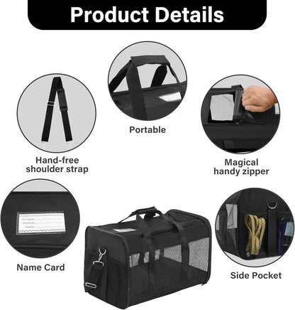Pet Travel Carrier, Soft-Sided, Airline Approved