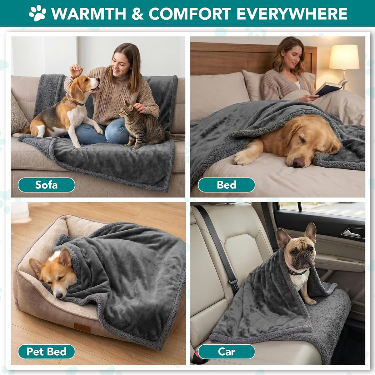 Sherpa Fleece Pet Blanket