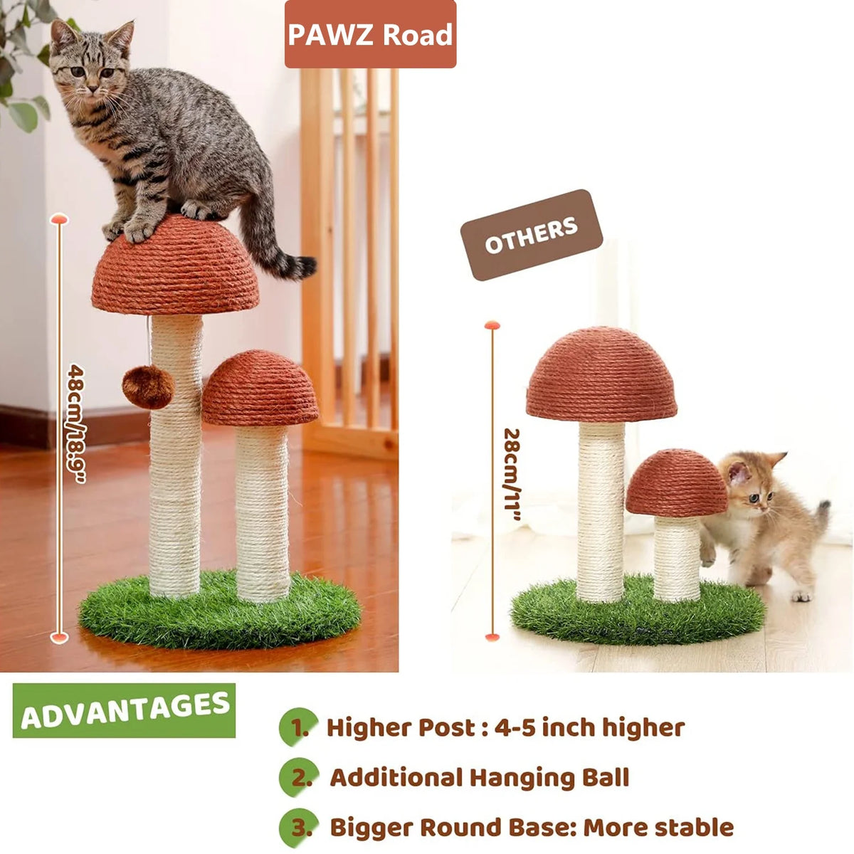 19In Sisal Cat Scratching Post