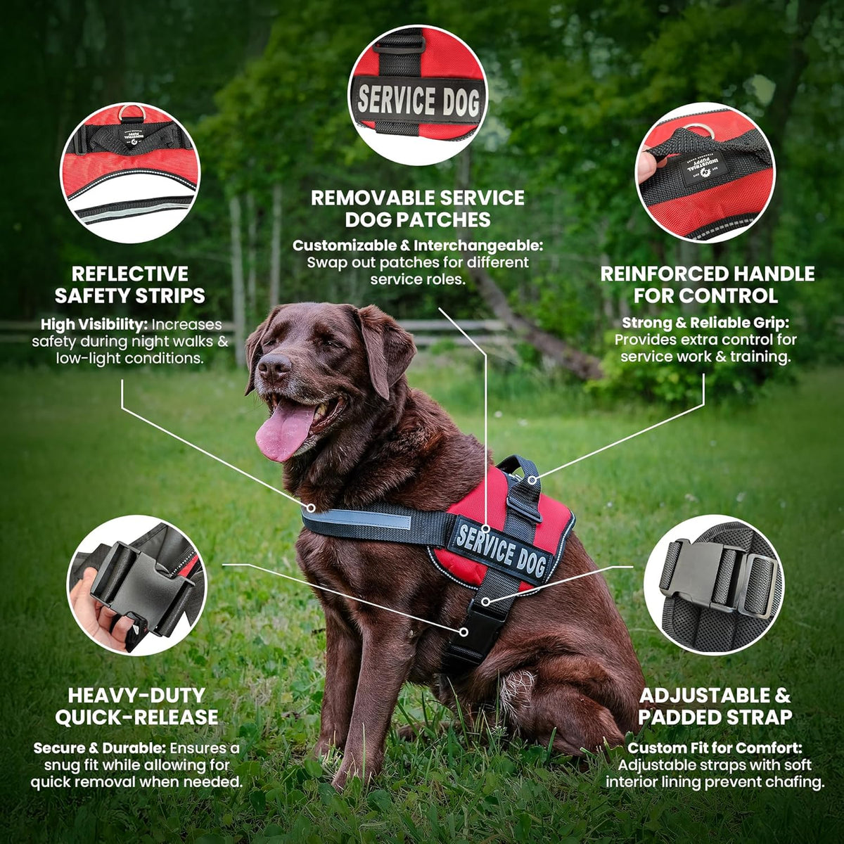 Service Dog Vest + Leash Set