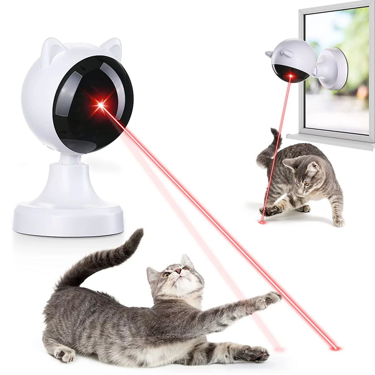 Automatic Cat Laser Toy, Interactive for Indoor Cats