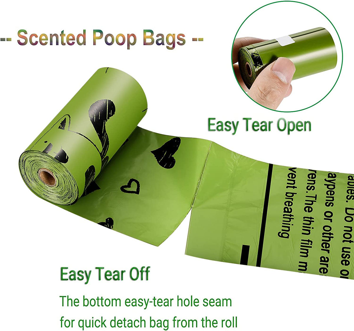 Dog Poop Bags 280 Counts, Extra Thick Leak-Proof, Scented
