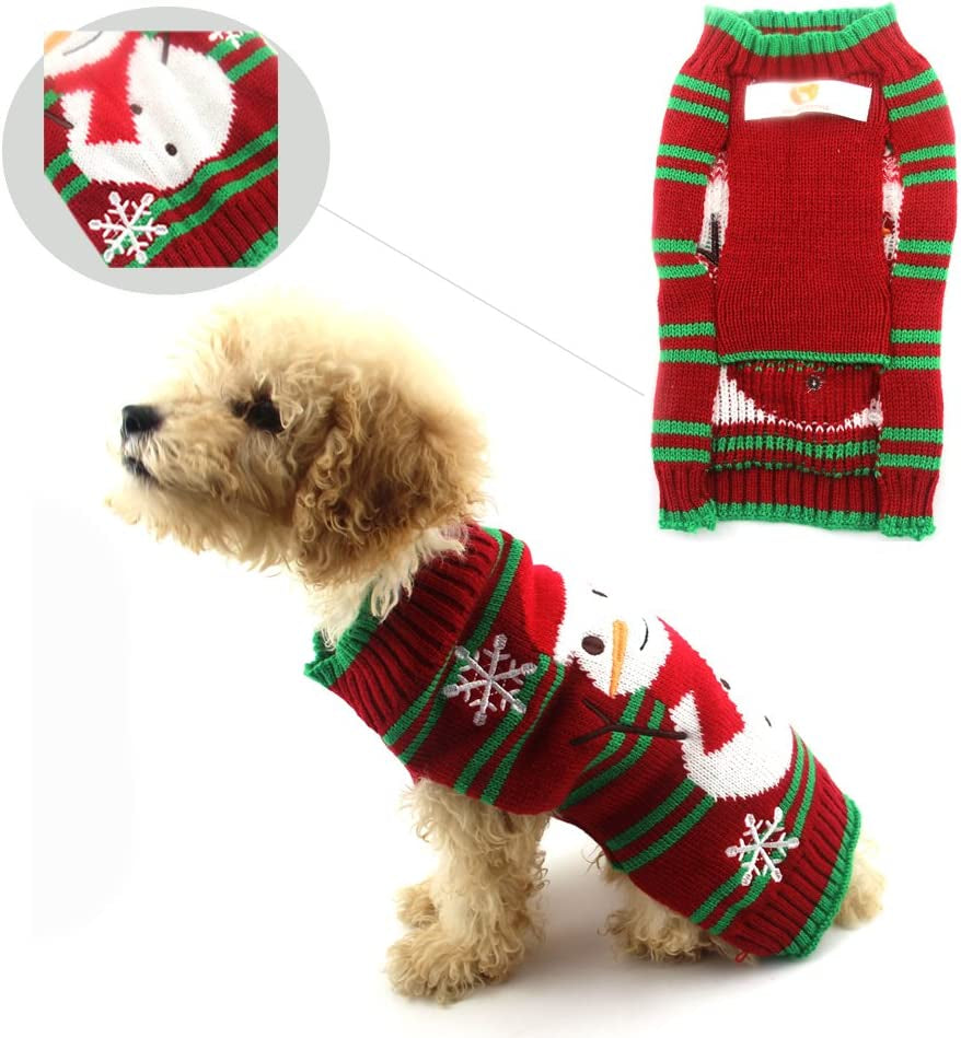 Dog Snowman Sweater, Xmas Sweater for Small Dog/Cat