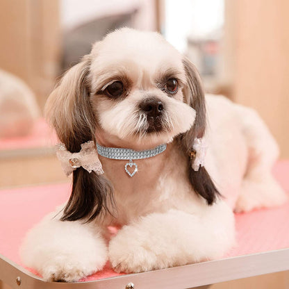 3-Piece Bling Rhinestone Pet Collars, Glitter Adjustable