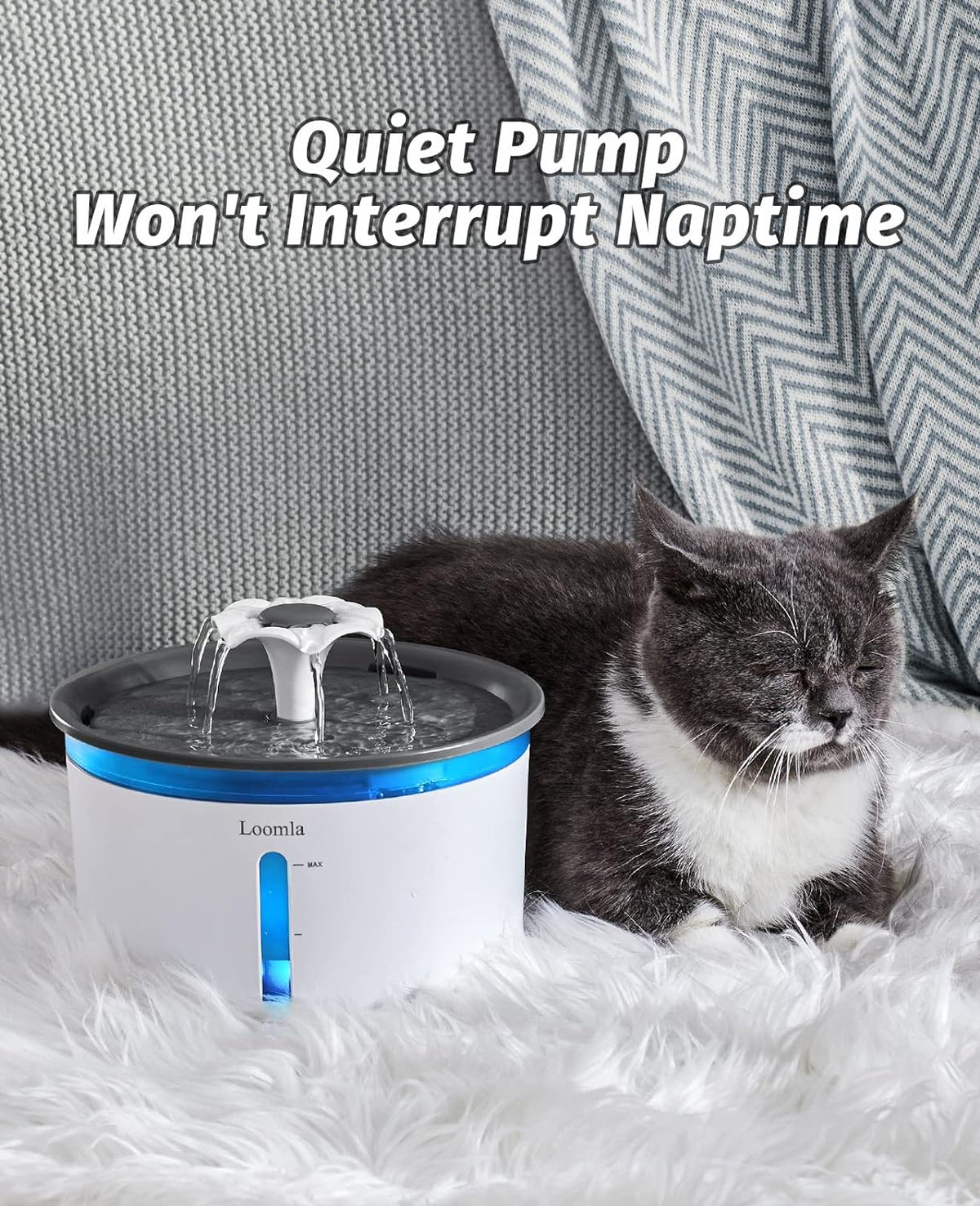 Cat Water Fountain 85Oz, Automatic Dispenser W/ LED Lights
