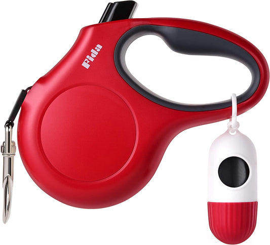 Retractable Dog Leash M 16Ft W/ Dispenser & Poop Bags