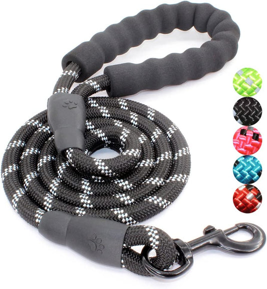 Dog Leash W/ Padded Handle & Reflective Threads