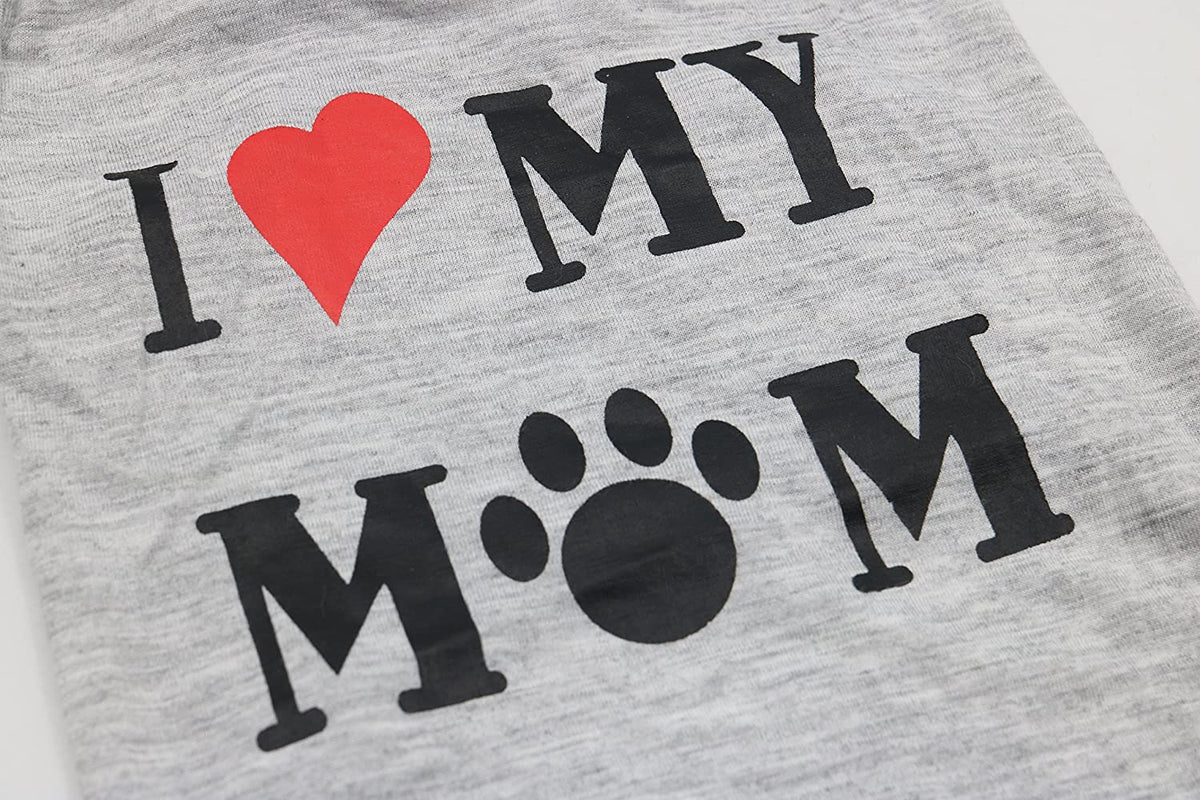 "I Love My Mom" Puppy T-Shirt