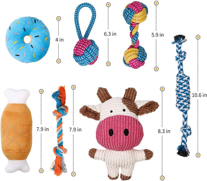 7-Pack Puppy Teething Toys