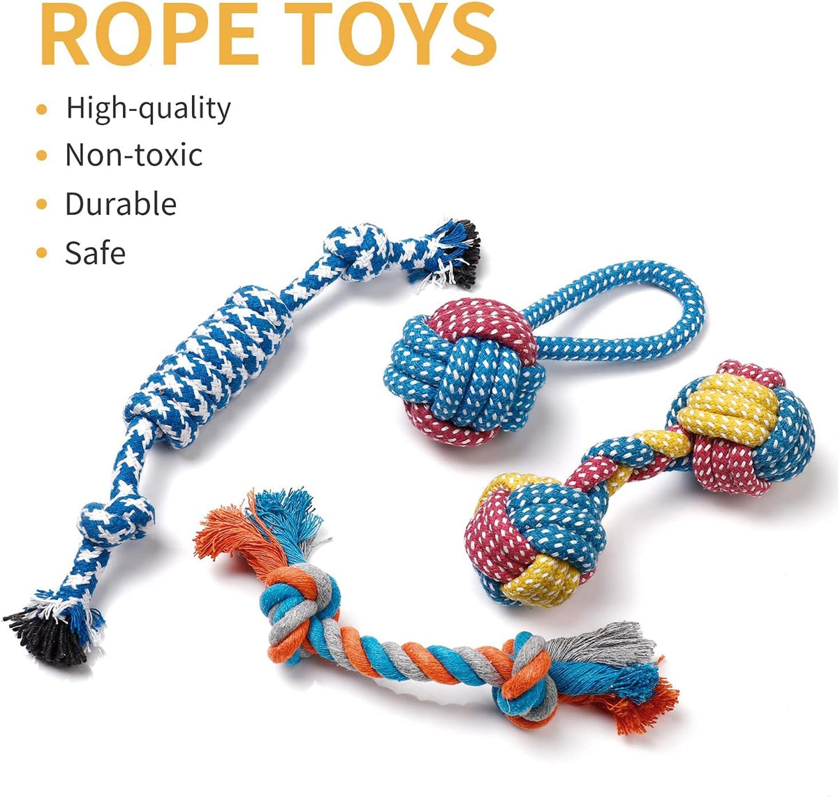 7-Pack Puppy Teething Toys