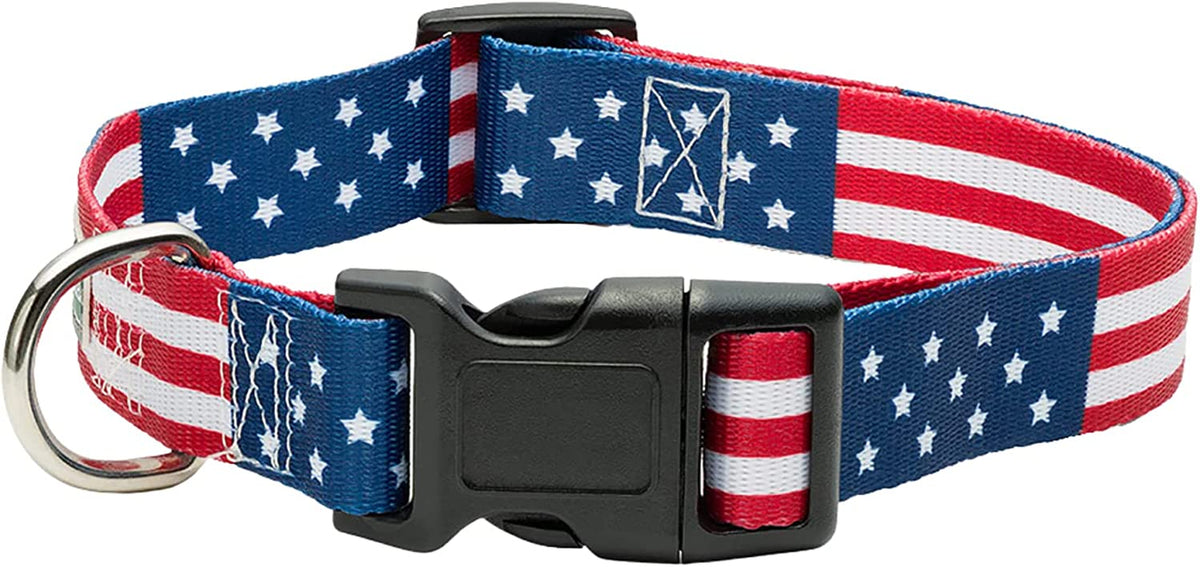 American Flag Adjustable Dog Collar