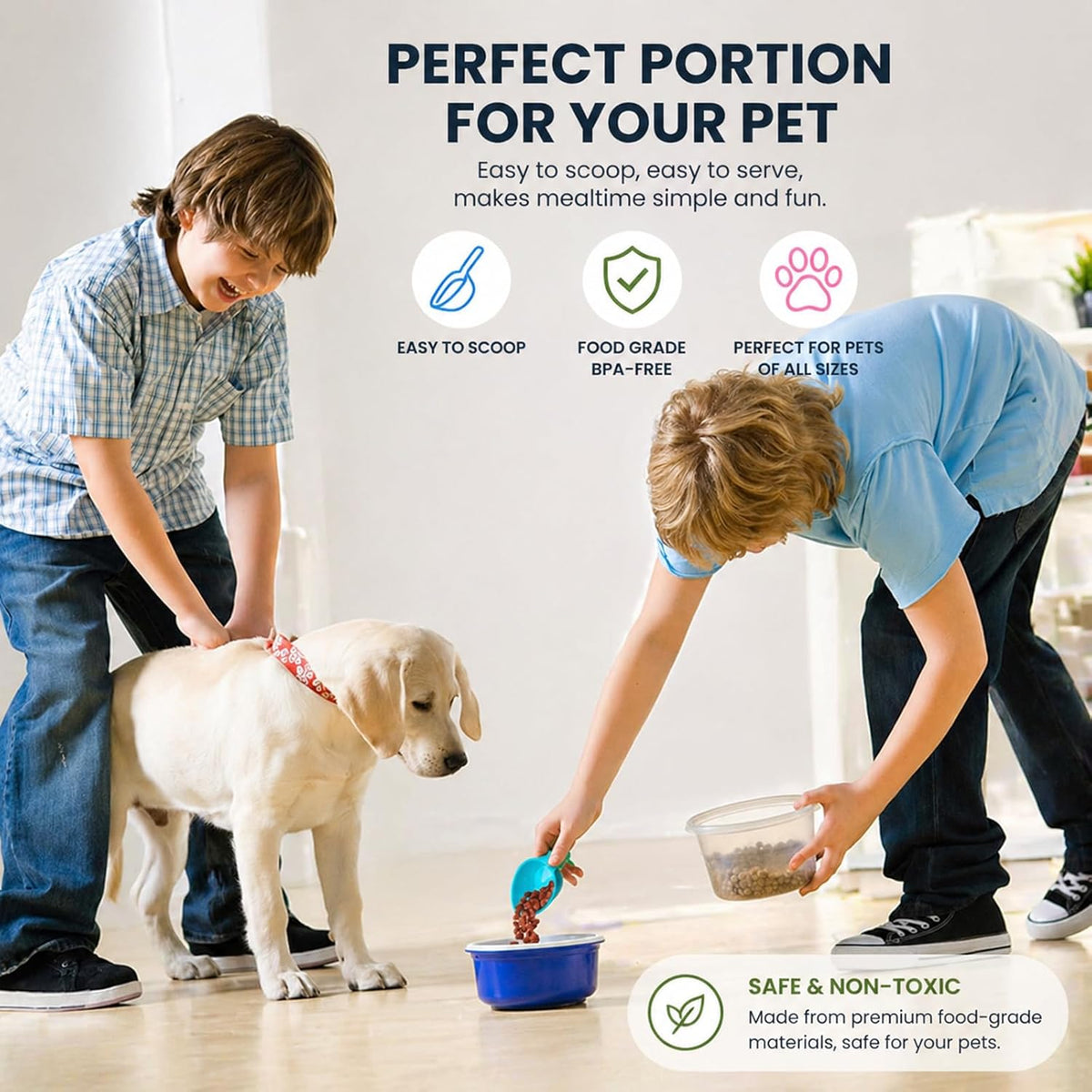 4-Piece Dog Food Scoop Set