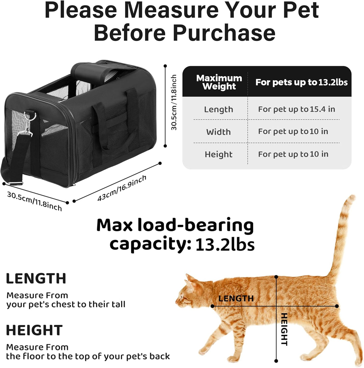 Pet Travel Carrier, Soft-Sided, Airline Approved