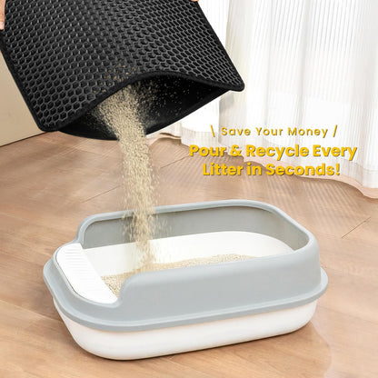 Cat Litter Mat, EVA Honeycomb Double Layer, Waterproof