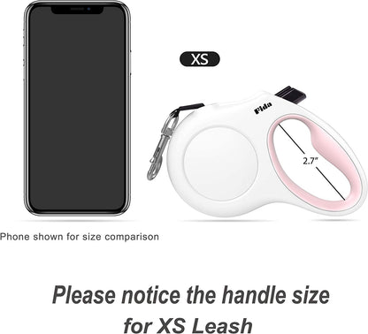 Retractable Dog Leash XS 10Ft W/ Dispenser & Poop Bags