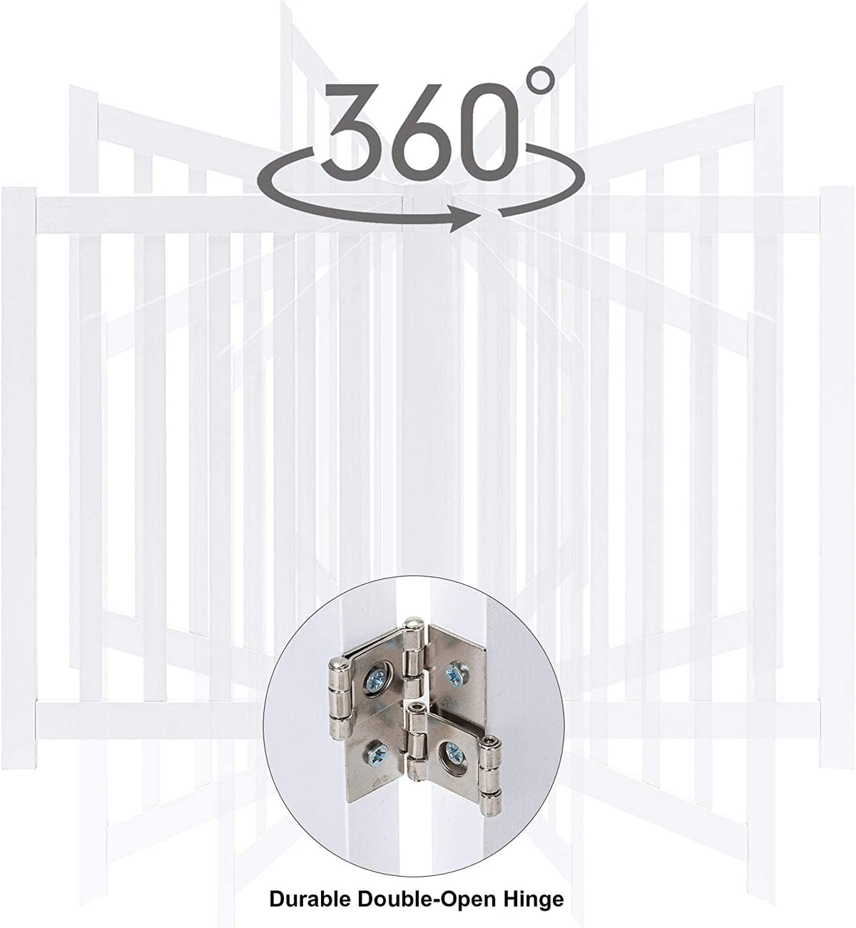 Solid Wood Freestanding Pet Gate