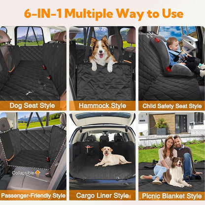 Dog Car Seat Cover for Back Seat, Heavy Duty Waterproof Hammock