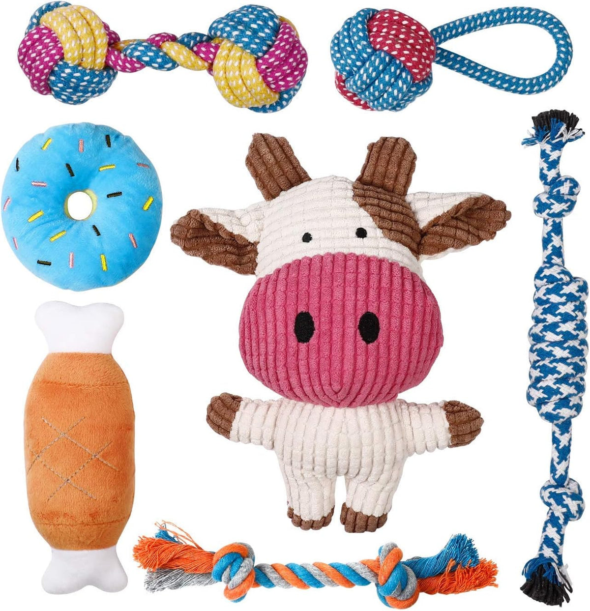 7-Pack Puppy Teething Toys