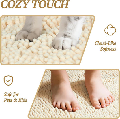 Chenille Muddy-Paw Door Mat