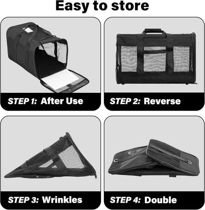 Pet Travel Carrier, Soft-Sided, Airline Approved