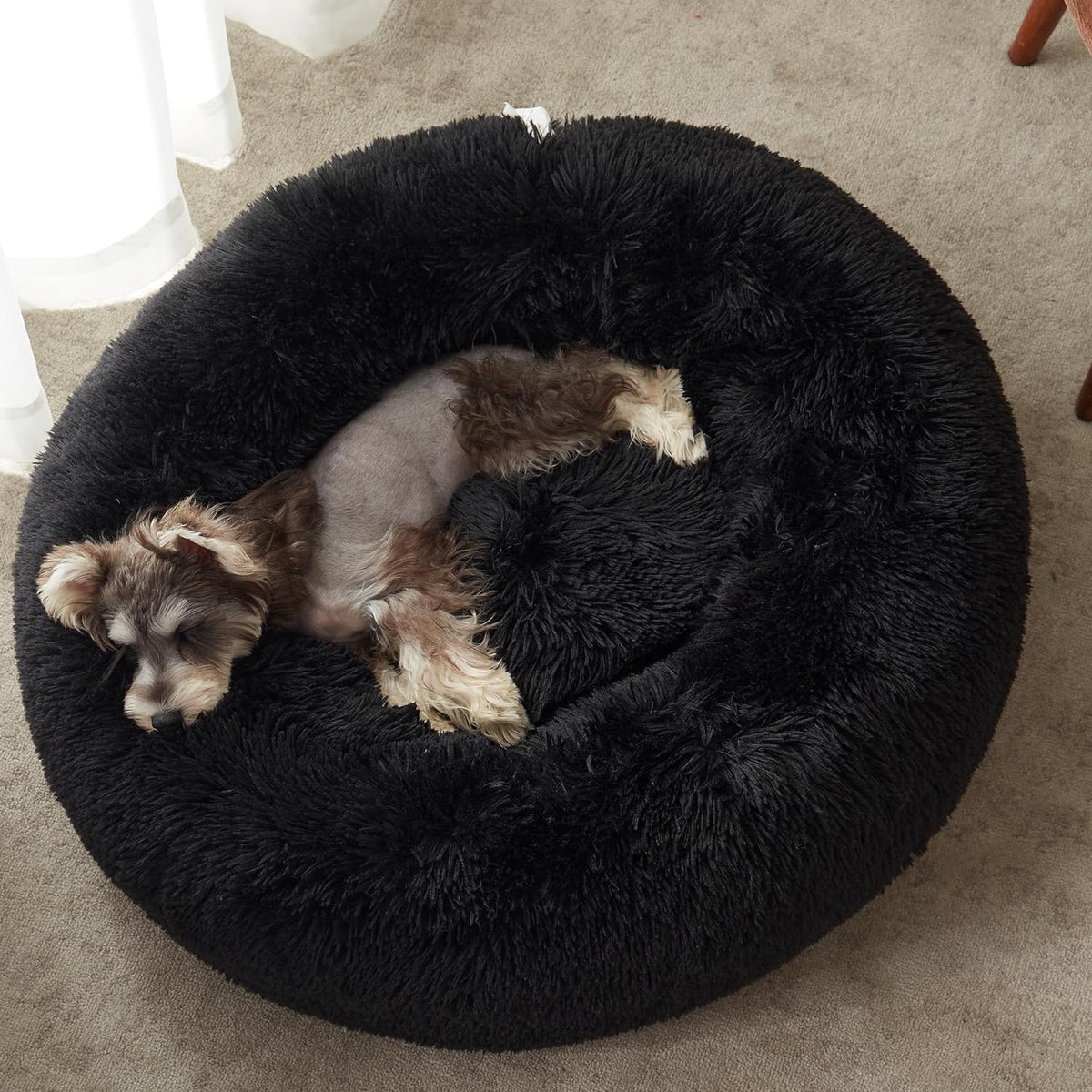 Calming Dog & Cat Bed, Anti-Anxiety Donut Cuddler Plush