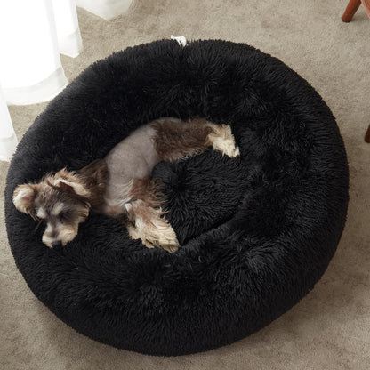 Calming Dog & Cat Bed, Anti-Anxiety Donut Cuddler Plush