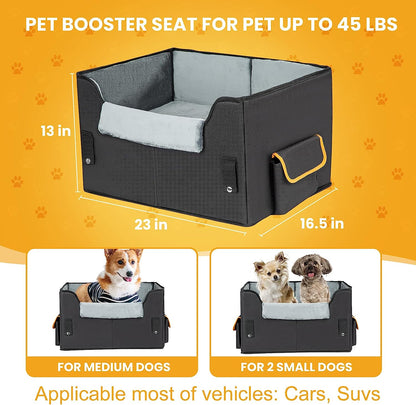 Dog Car Seat for Small Dogs, Elevated Booster Seat Carrier