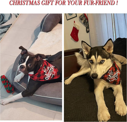 Christmas Bandana, Red Plaid