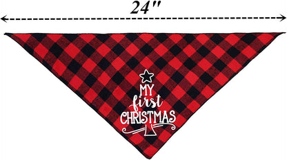 Christmas Bandana, Red Plaid