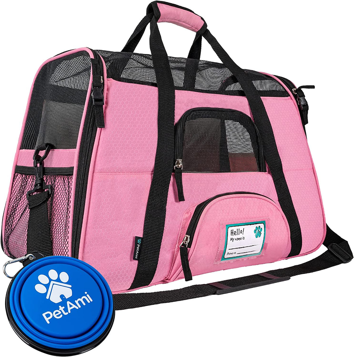 Airline Approved Pet Carrier, Sherpa Bed, Mesh Vent