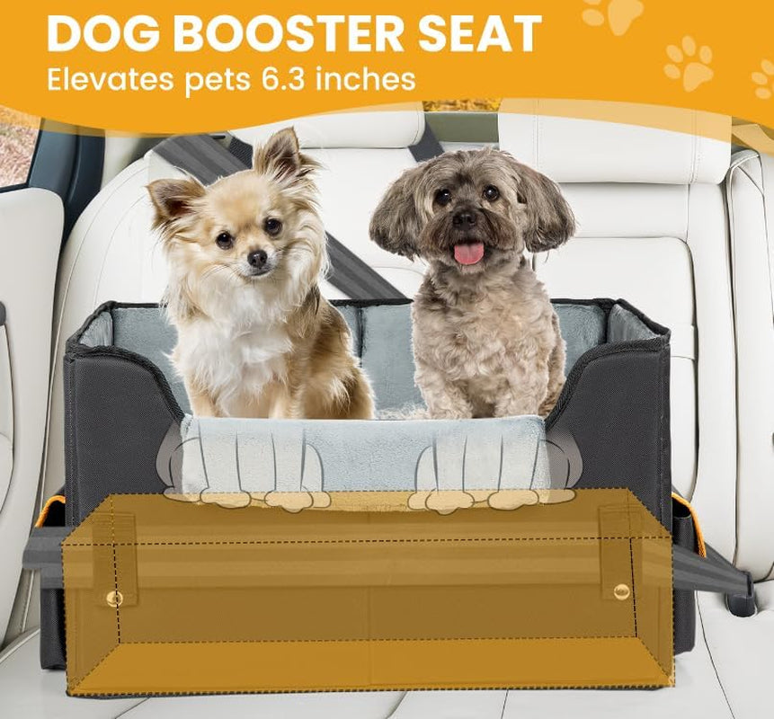 Dog Car Seat for Small Dogs, Elevated Booster Seat Carrier