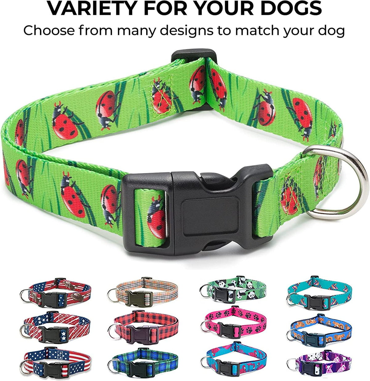 American Flag Adjustable Dog Collar