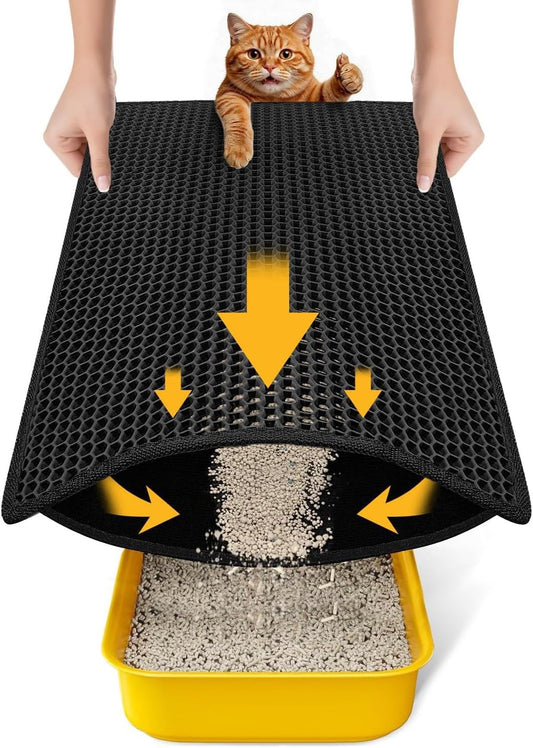 Cat Litter Mat, EVA Honeycomb Double Layer, Waterproof